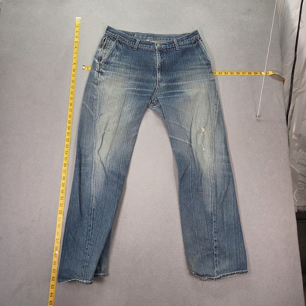 Twisted Seam‎ Jeans Mens Medium Blue Straight Fits 30x29